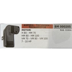 BRUMAR MARMITTA ASPERA  TECUMSEH  TECNAMOTOR  MOTORI H 80  HM 70 HM 80  HM 100 VM 70  VM 80  VM 100 7  10 HP  RO 33280A