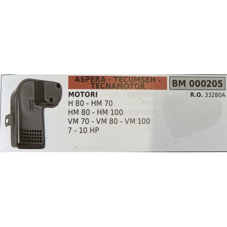 BRUMAR MARMITTA ASPERA  TECUMSEH  TECNAMOTOR  MOTORI H 80  HM 70 HM 80  HM 100 VM 70  VM 80  VM 100 7  10 HP  RO 33280A