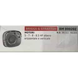 BRUMAR MARMITTA BRIGGS & STRATTON  MOTORI 5  7  8  85 HP albero orizzontale e verticale  RO 391313  692304