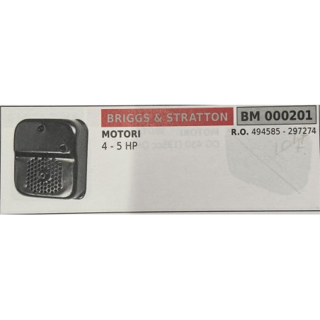 BRUMAR MARMITTA BRIGGS & STRATTON  MOTORI 4  5 HP  RO 494585  297274
