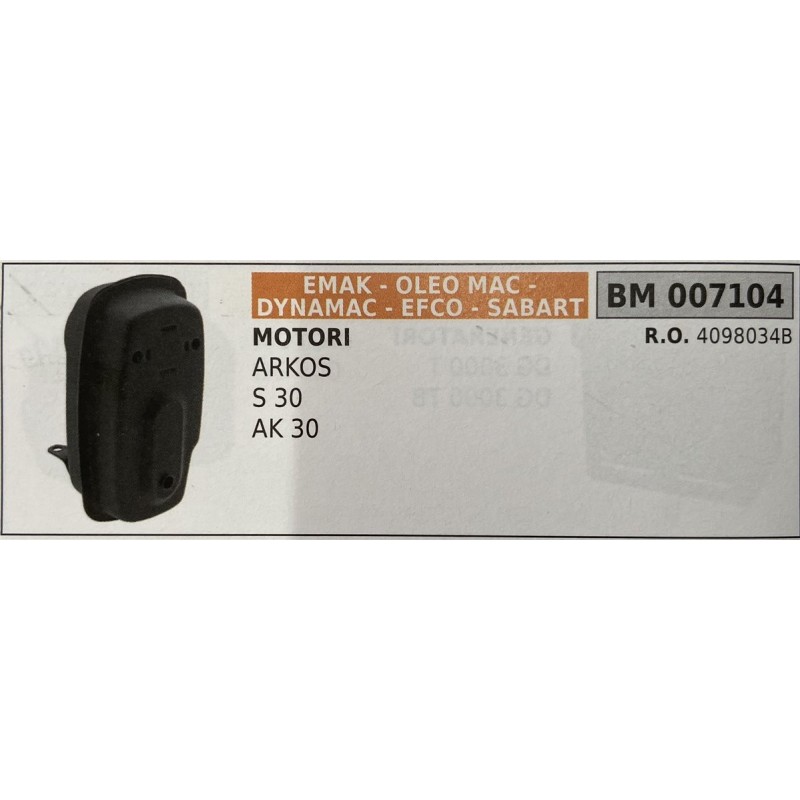 BRUMAR MARMITTA EMAK  OLEO MAC  DYNAMAC  EFCO  SABART   MOTORI ARKOS S 30 AK 30  RO 4098034B