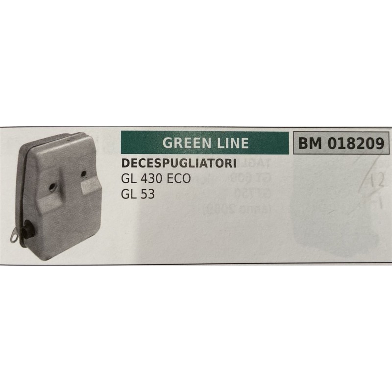 BRUMAR MARMITTA GREEN LINE   DECESPUGLIATORI GL 430 ECO GL 53  RO