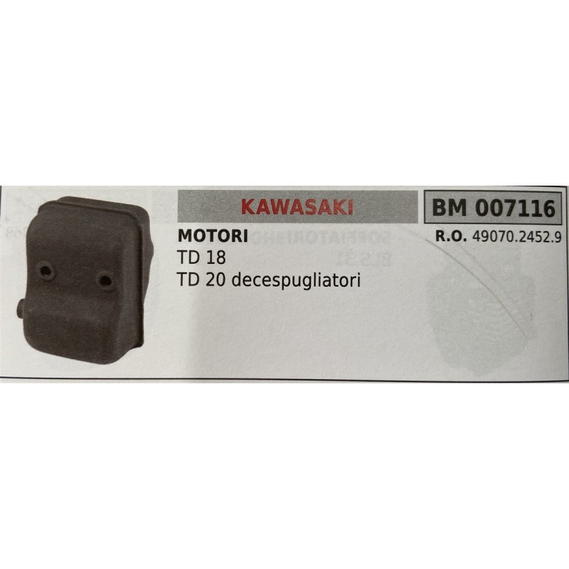 BRUMAR MARMITTA KAWASAKI  MOTORI TD 18  TD 20 decespugliatori  RO 4907024529