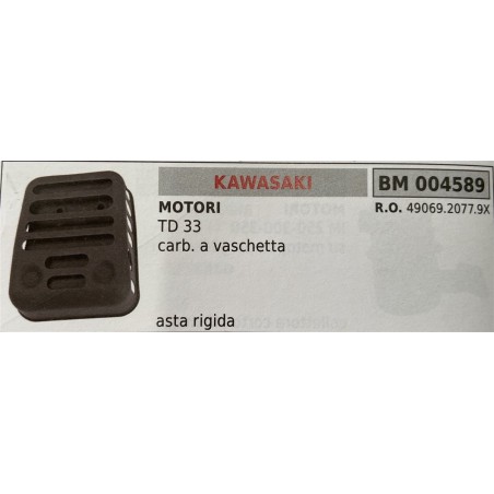 BRUMAR MARMITTA KAWASAKI  MOTORI TD 33 carb a vaschetta  asta rigida RO 4906920779X