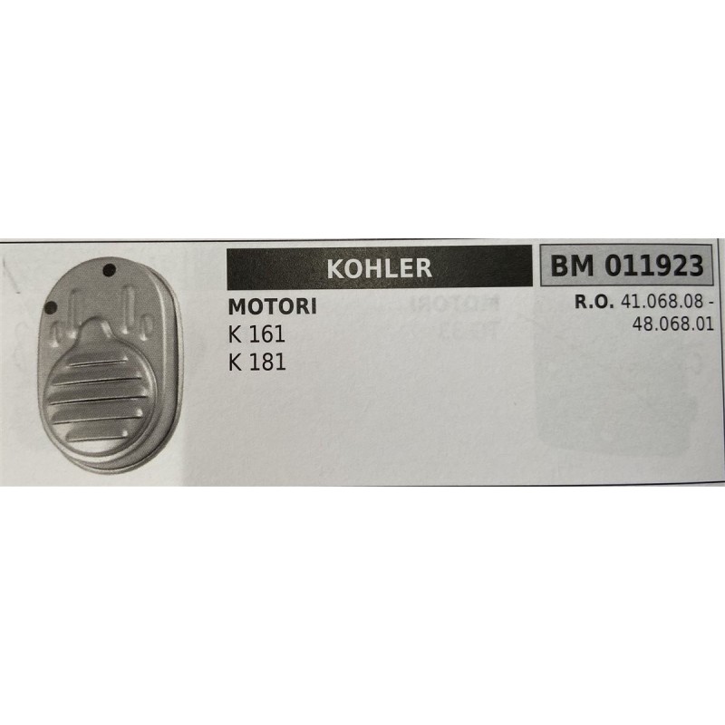 BRUMAR MARMITTA KOHLER  MOTORI K 161 K 181  RO 410608  4806801