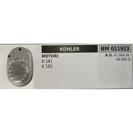 BRUMAR MARMITTA KOHLER  MOTORI K 161 K 181  RO 410608  4806801