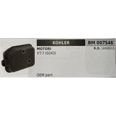 BRUMAR MARMITTA KOHLER  MOTORI XT7 (0243)  OEM part RO 1406801S