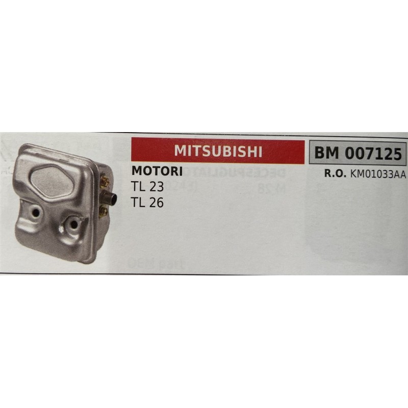 BRUMAR MARMITTA MITSUBISHI  MOTORI TL 23 TL 26  RO KM01033AA