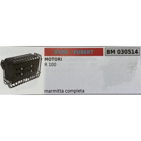 BRUMAR MARMITTA RATO  PUBERT  MOTORI R 100  marmitta completa RO