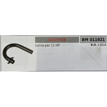 BRUMAR MARMITTA SNAPPER  curva per 11 HP  RO 18214