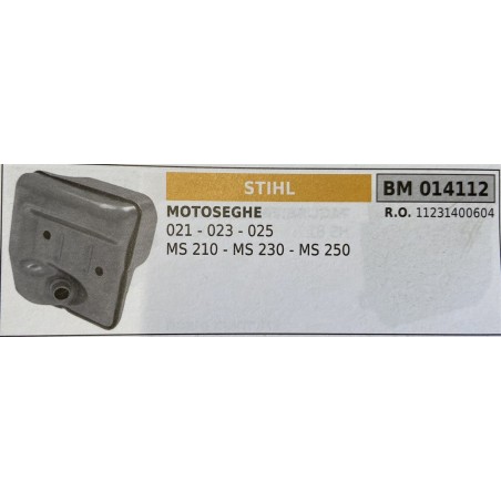 BRUMAR MARMITTA STIHL  MOTOSEGHE 021  023  025 MS 210  MS 230  MS250  RO 11231400604