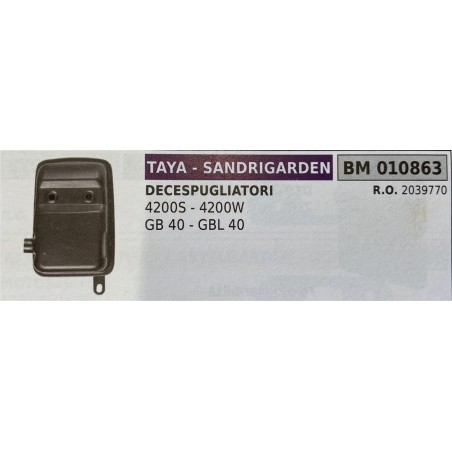 BRUMAR MARMITTA TAYA  SANDRIGARDEN  DECESPUGLIATORI 4200S  4200W GB 40  GBL 40  RO 2039770