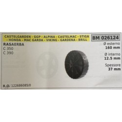 BRUMAR RUOTA RASAERBA CASTELGARDEN  GGP  ALPINA  CASTELMAC  STIGA  HONDA  MAC GARDA  VIKING  GARENA  BRILL  RASAERBA K 350  K 3