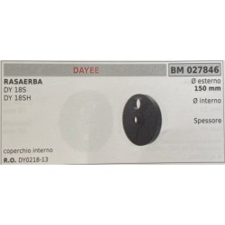 BRUMAR RUOTA RASAERBA DAYEE  RASAERBA DY 18S DY 18SH  coperchio interno Ø esterno 150 mm Ø interno  spessore   RO DY021813