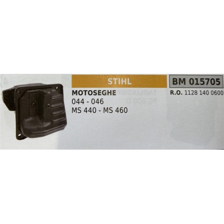 BRUMAR MARMITTA STIHL  MOTOSEGHE 044  046 MS 440  MS 460  RO 1128 140 0600