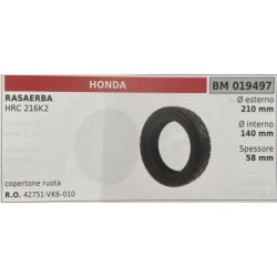 BRUMAR RUOTA RASAERBA HONDA  RASAERBA HRC 216K2  copertone ruota Ø esterno 210 mm Ø interno 140 mm spessore 58 mm  RO 42751VK60