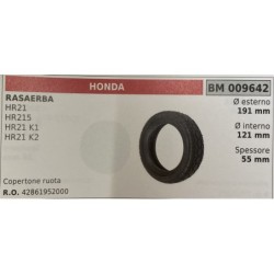 BRUMAR RUOTA RASAERBA HONDA  RASAERBA HR21 HR215 HR21 K1 KR21 K2  copertone ruota Ø esterno 191 mm Ø interno 121 mm spessore 55