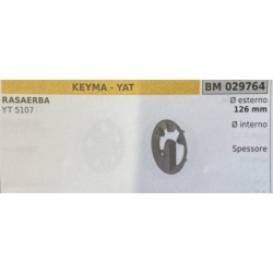 BRUMAR RUOTA RASAERBA KEYMA  YAT  RASAERBA YT 5107  Ø esterno 126 mm Ø interno  spessore   RO