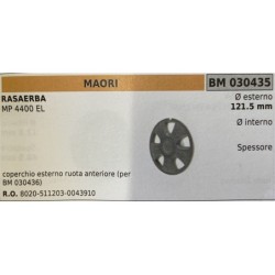 BRUMAR RUOTA RASAERBA MAORI  RASAERBA MP 4400 EL  coperchio esterno ruota anteriore (per BM 030436) Ø esterno 1215 mm Ø interno
