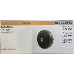 BRUMAR RUOTA RASAERBA MAORI  RASAERBA MP 4414S MP 4413SBQ  ruota posteriore Ø esterno 177 mm Ø interno 128 mm spessore 495 mm