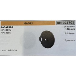 BRUMAR RUOTA RASAERBA MAORI  RASAERBA MP 4814S MP 5318S  coperchio interno Ø esterno 170 mm Ø interno  spessore   RO