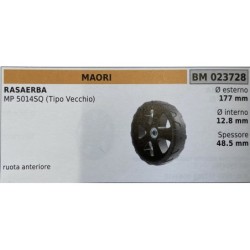BRUMAR RUOTA RASAERBA MAORI  RASAERBA MP 5014SQ (tipo vecchio)  ruota anteriore Ø esterno 177 mm Ø interno 128 mm spessore 485