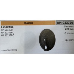 BRUMAR RUOTA RASAERBA MAORI  RASAERBA MP 5014SQ MP 5014SHQ MP 5013SBQ  coperchio interno Ø esterno 222 mm Ø interno  spessore