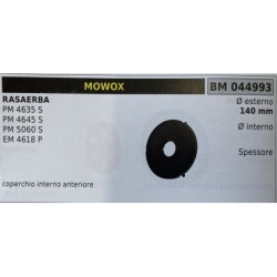 BRUMAR RUOTA RASAERBA MOWOX  RASAERBA PM 4635 S  PM 5060 S PM 4645 S EM 4618 P  coperchio interno anteriore Ø esterno 140 mm Ø