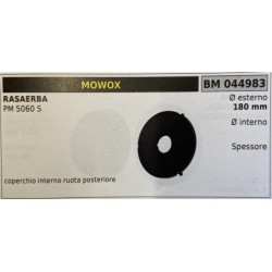 BRUMAR RUOTA RASAERBA MOWOX  RASAERBA PM 5060 S  coperchio interno ruota posteriore  Ø esterno 180 mm Ø interno  spessore   RO