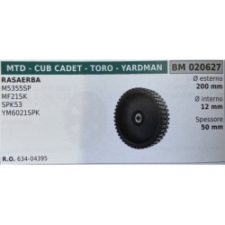 BRUMAR RUOTA RASAERBA MTD  CUB CADET  TORO  YARDMAN  RASAERBA M5355SP MF21SK SPK53 YM6012SPK  Ø esterno 200 mm Ø interno 12 mm