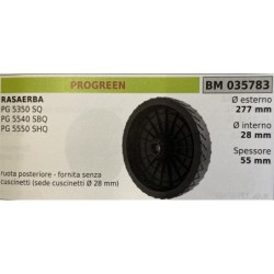 BRUMAR RUOTA RASAERBA PROGREEN  RASAERBA PG 5350 SQ PG 5540 SBQ PG 5550 SHQ  ruota posteriore  fornita senza cuscinetti (sede c