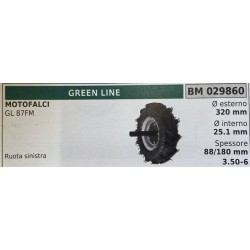 BRUMAR RUOTE VARIE GREEN LINE   MOTOFALCI GL 87MF  ruota sinistra Ø esterno 320 mm Ø interno 251 mm spessore 88180 mm   RO   35