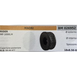 BRUMAR RUOTE VARIE MAORI  RIDER MP 1698LM  copertone posteriore Ø esterno  Ø interno  spessore   RO 0606477  18x8508
