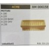 BRUMAR FILTRO ARIA ACME  MOTORI A 180 A 220 A 220 BASIC A 220 OHV A 230  140x65x41 RO 359129