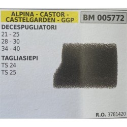 BRUMAR FILTRO ARIA ALPINA  CASTOR  CASTELGARDEN  GGP  DECESPUGLIATORI 21  25 28  30 34  40  TAGLIASIEPI TS 24 TS 25  RO 3781420