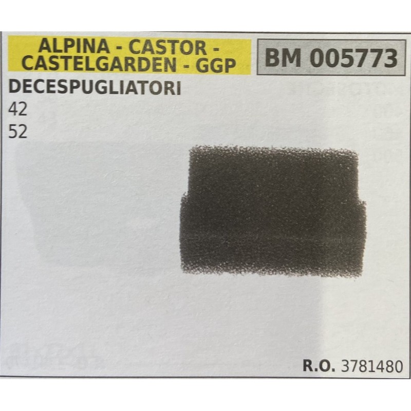 BRUMAR FILTRO ARIA ALPINA  CASTOR  CASTELGARDEN  GGP  DECESPUGLIATORI 42 52  RO 3781480
