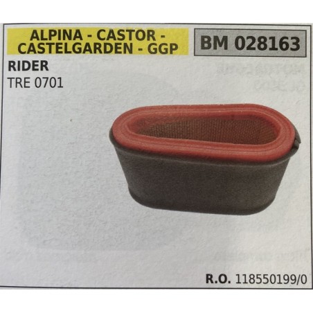 BRUMAR FILTRO ARIA ALPINA  CASTOR  CASTELGARDEN  GGP  RIDER TRE 0701  RO 1182201990