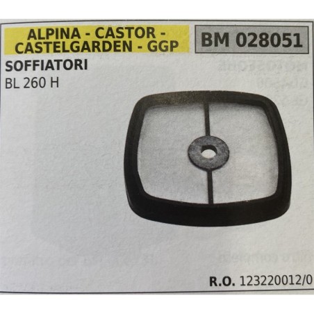 BRUMAR FILTRO ARIA ALPINA  CASTOR  CASTELGARDEN  GGP  SOFFIATORI BL 260 H  RO 1232200120