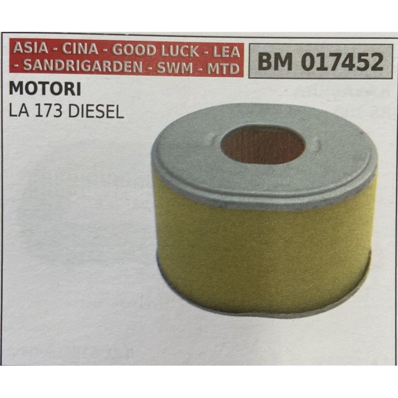BRUMAR FILTRO ASIA  CINA  GOOD LUCK  LEA  SANDRIGARDEN  SWM  MTD  MOTORI LA 173 DIESEL  RO