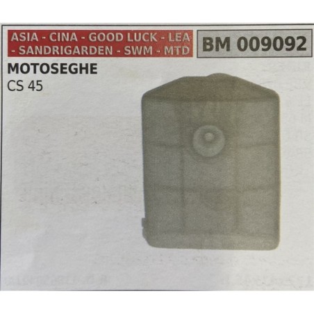 BRUMAR FILTRO ASIA  CINA  GOOD LUCK  LEA  SANDRIGARDEN  SWM  MTD  MOTOSEGHE CS 45  RO