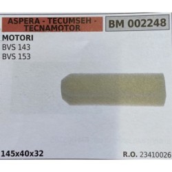 BRUMAR FILTRO ASPERA  TECUMSEH  TECNAMOTOR  MOTORI BVS 143 BVS 153  145x40x32 RO 23410026