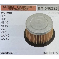 BRUMAR FILTRO ASPERA  TECUMSEH  TECNAMOTOR  MOTORI H 25 H 80 HS 40 HS 50 V 40 V 80 LAV 40 LAV 50  95x60x51 RO TC30727