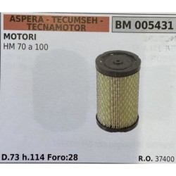 BRUMAR FILTRO ASPERA  TECUMSEH  TECNAMOTOR  MOTORI HM 70 a 100  D73 h114 Foro28 RO 37400
