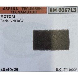 BRUMAR FILTRO ASPERA  TECUMSEH  TECNAMOTOR  MOTORI Serie SINERGY  40x40x20 RO 27410008
