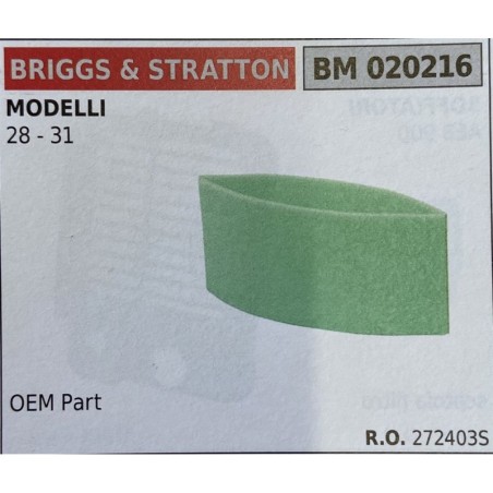 BRUMAR FILTRO BRIGGS & STRATTON  MODELLI 28  31  OEM part RO 272403S