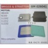 BRUMAR FILTRO BRIGGS & STRATTON  MOTORI 080200 92200 112202 112212 112232  filtro completo RO 494279  694484