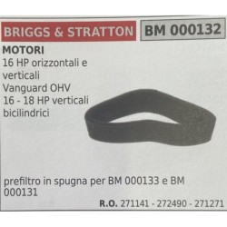 BRUMAR FILTRO BRIGGS & STRATTON  MOTORI 16 HP orizzontali e verticali Vanguard OHV 16  18 HP verticali bicilindrici  prefiltro