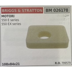BRUMAR FILTRO BRIGGS & STRATTON  MOTORI 500 E series 550 EX  108x84x21 RO 799579