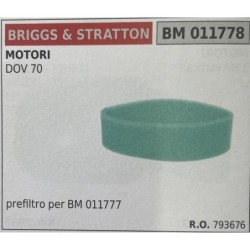 BRUMAR FILTRO BRIGGS & STRATTON  MOTORI DOV 70  prefiltro per BM 011777 RO 793676