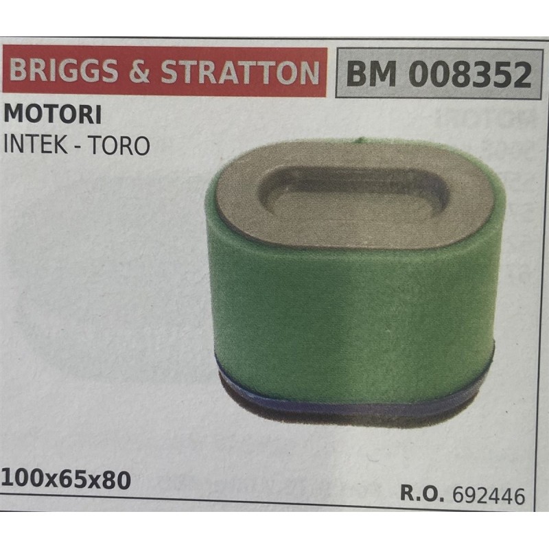 BRUMAR FILTRO BRIGGS & STRATTON  MOTORI INTEK  TORO  100x65x80 RO 692446
